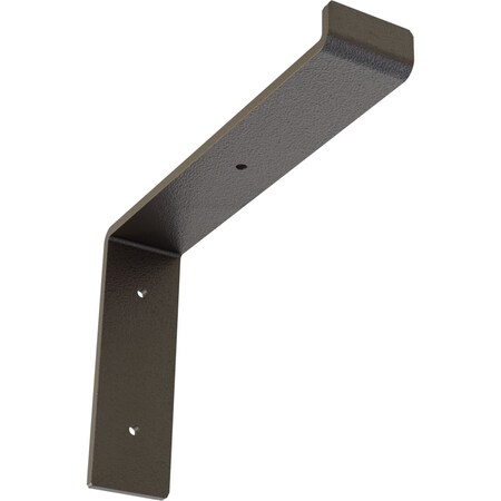 Steel Truss Shelf Bracket, Hammered Dark Bronze 2W X 10D X 7 1/4H